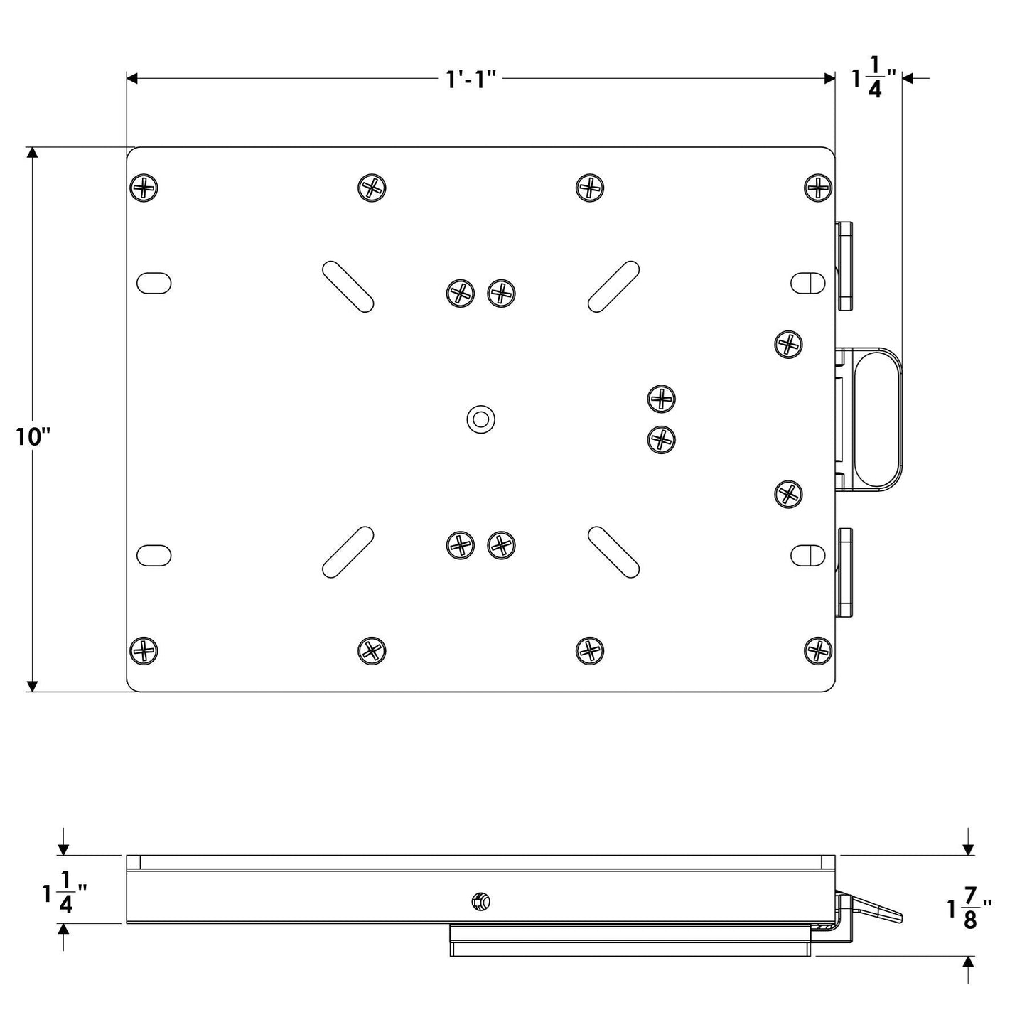 Taco Marine Low Profile Seat Slide Adjustable Kit - M20-1013A