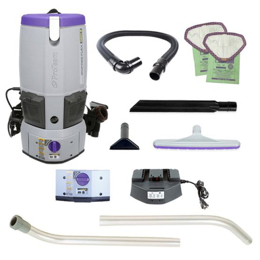 ProTeam GoFree Flex Pro II Cordless Backpack Vacuum, 6QT, 17.5lbs, Tool Kit - 107650