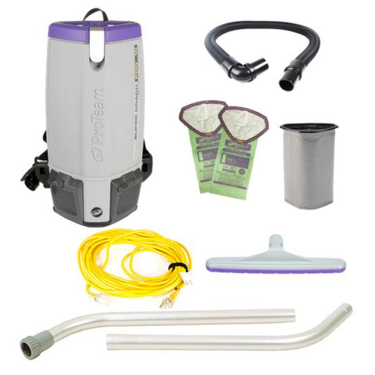 Proteam Supercoach Pro 10QT, Backpack Vacuum, 12lbs - 107744