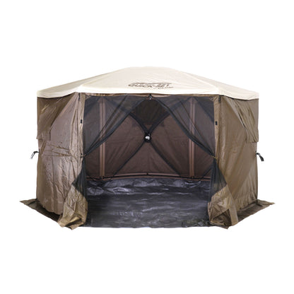 CLAM Quick-Set Escape Sky Camper 11.5 Ft Portable Outdoor Canopy Shelter, Brown - 129889
