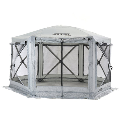 CLAM Quick-Set Pavilion 12.5 x 12.5 Foot Portable Outdoor Canopy Shelter, Gray - 154690