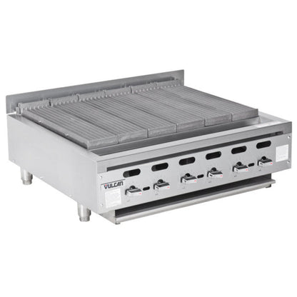Vulcan VACB36 36" Heavy-Duty Radiant Natural Gas Charbroiler - 102,000 BTU - VACB36