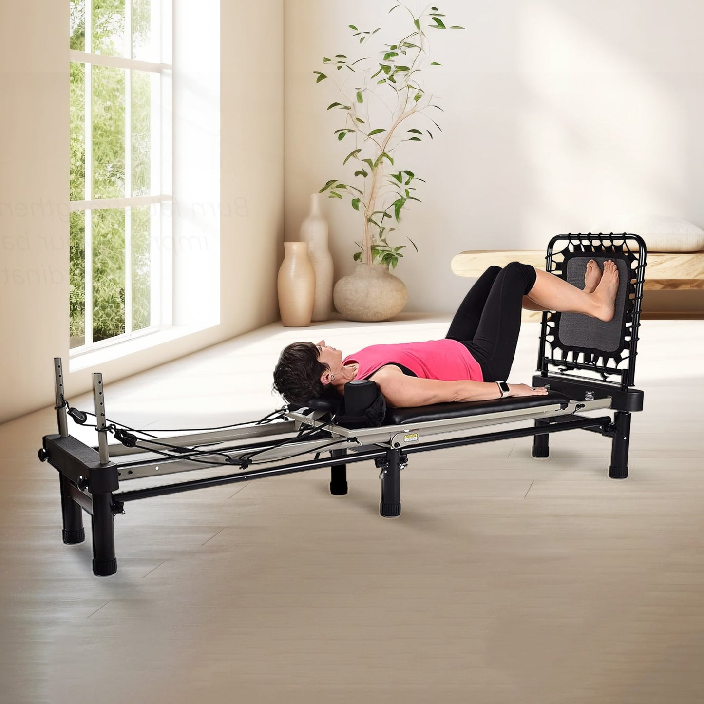 Stamina Products Aero Pilates 700 Foldable Reformer Fitness Machine with Cardio Rebounder (Used) - 261267