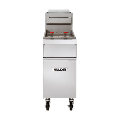Vulcan 1GR65M-2C 65-70 Lb. Liquid Propane Floor Fryer - 150,000 BTU - 1GR65M-2C LP