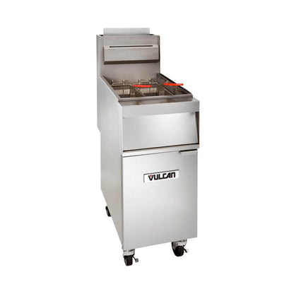 Vulcan 1GR65M-2C 65-70 Lb. Liquid Propane Floor Fryer - 150,000 BTU - 1GR65M-2C LP