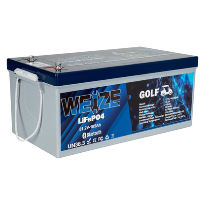 WEIZE 48V 105Ah LiFePO4 Battery w/ Bluetooth & BMS - BAC-0126VWEI