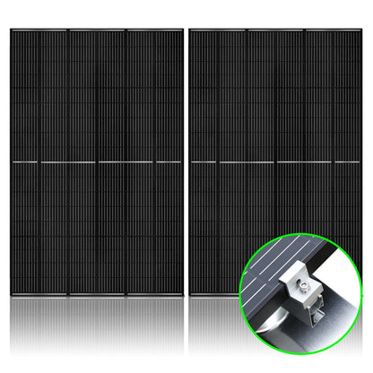 410 Watt Monocrystalline Solar Panel (2 Packs) With Solar Panel Mount Rack