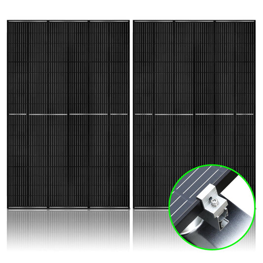 410 Watt Monocrystalline Solar Panel (2 Packs) With Solar Panel Mount Rack
