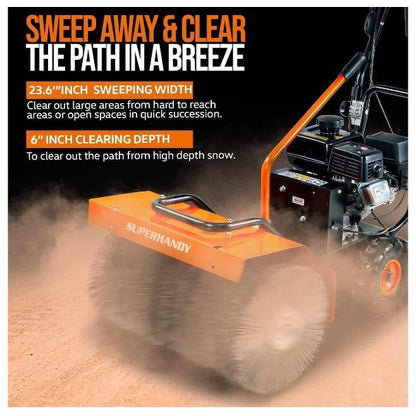 Super Handy GUT097 7HP Gas Engine 23.5" Power Sweeper New