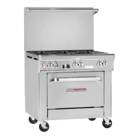 Southbend  Ultimate Natural Gas Range 36”, 6 Non-Clog Burners With Cabinet Base 198000 BTU - 4361C