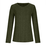 Green Long Sleeve Lightweight Sweaters for Women