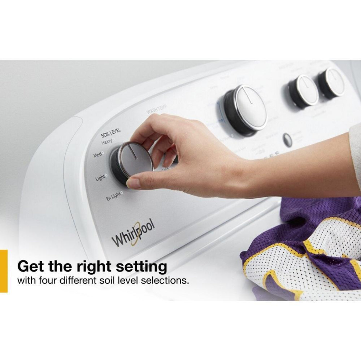 WHIRLPOOL  3.8 cu. ft. Top Load Washer with Soaking Cycles, 12 Cycles - WTW4955HW-KT