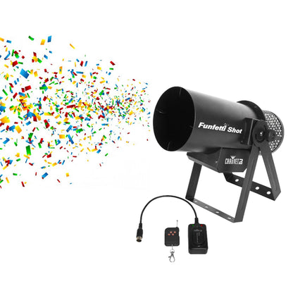 CHAUVET DJ Funfetti Shot Professional Special Event Confetti Launcher and Remote - 61156