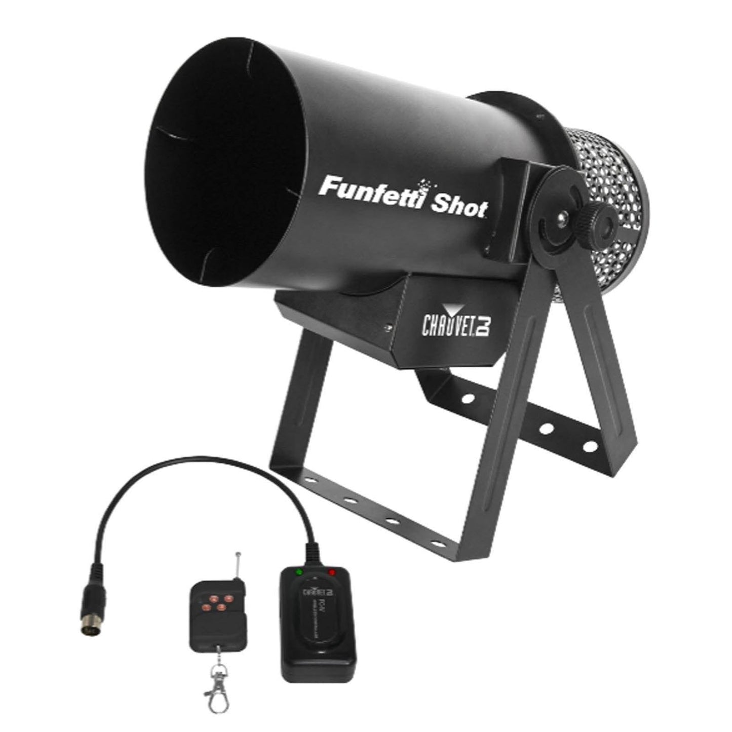 CHAUVET DJ Funfetti Shot Professional Special Event Confetti Launcher and Remote - 61156