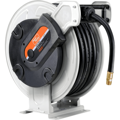 Super Handy GUR057 Dual Arm Retractable Fuel Hose Reel 3/4" x 65', 3/4" NPT Connections New
