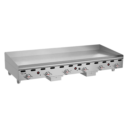Vulcan MSA72 72" Natural Gas Griddle with Snap Action Thermostatic Control - 162,000 BTU - MSA72 NG