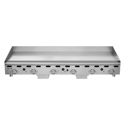 Vulcan MSA72 72" Natural Gas Griddle with Snap Action Thermostatic Control - 162,000 BTU - MSA72 NG