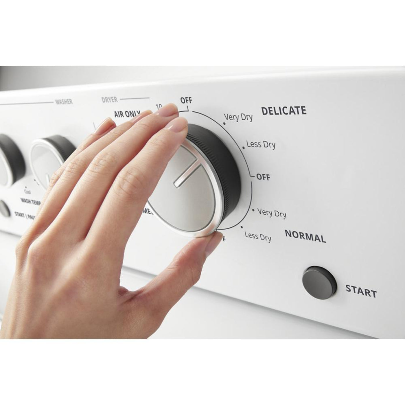 WHIRLPOOL3.5 cu.ft Long Vent Electric Stacked Laundry Center 9 Wash cycles and AutoDry - WETLV27HW-KT