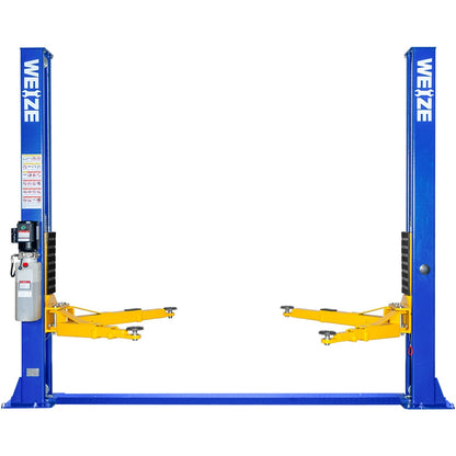 WEIZE 2 Post Automotive Lift, 11000 lbs Capacity with 220V 3HP Motor and Double Point Lock Release - 2,699.99