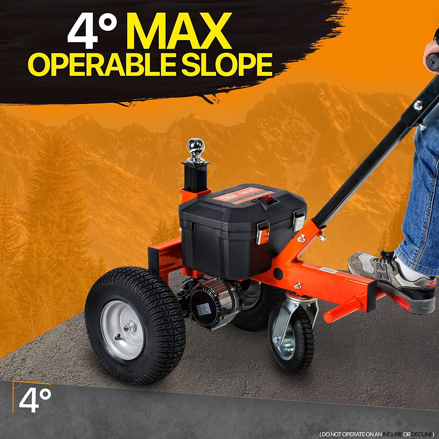 Super Handy GUO041 Electric Trailer Dolly 800W 12V 7Ah 2" Ball Mount 2800 lbs Max Trailer Weight Capacity New