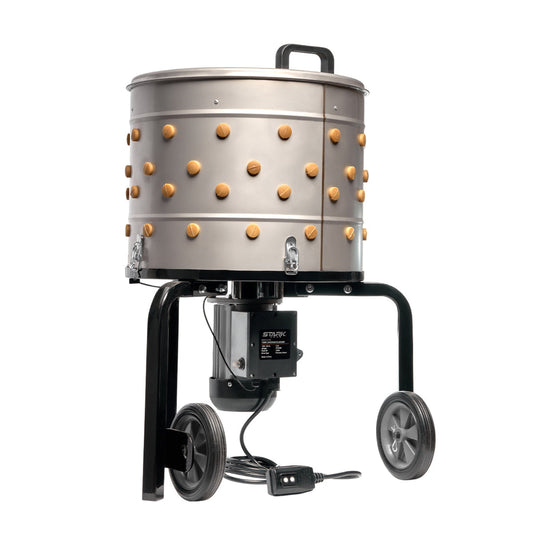 Stark USA 750W Chicken Plucker, 92 Natural Soft Fingers 20" Drum Stainless Steel - 97065