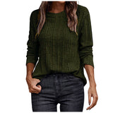 Green Long Sleeve Lightweight Sweaters for Women