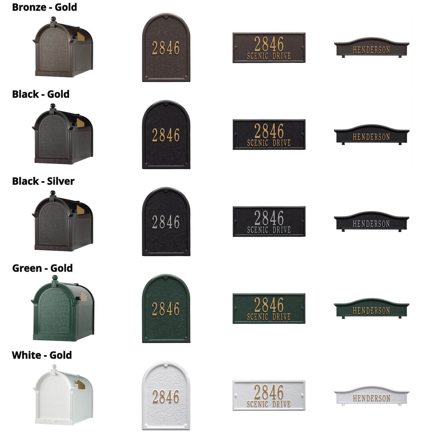 Whitehall Deluxe Capitol Mailbox Package -  16298