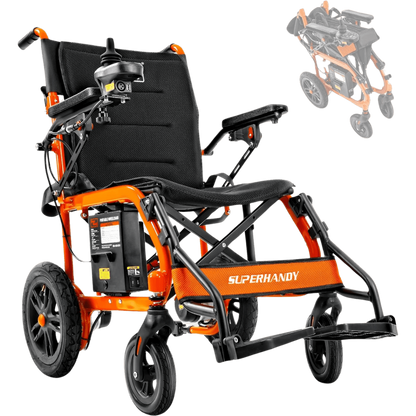 Super Handy GUT155 Foldable Electric Wheelchair 24V 6Ah 250W 3.7 MPH Max Speed 6 Mile Range New