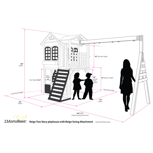 2MamaBees Reign Two Story Playhouse
