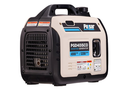 Pulsar PGD40ISCO 4000W Super Quiet Inverter Gasoline Powered Generator with Recoil Start and CO Shutdown - PowerGen USA - PGD40iSCO