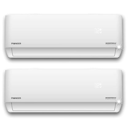 Pioneer Mini Split 27,000 BTU 2 Zone Ductless Air Conditioner and Heat Pump with 50 ft. Kits - WYT030GLHI22M3-18W-9W-50