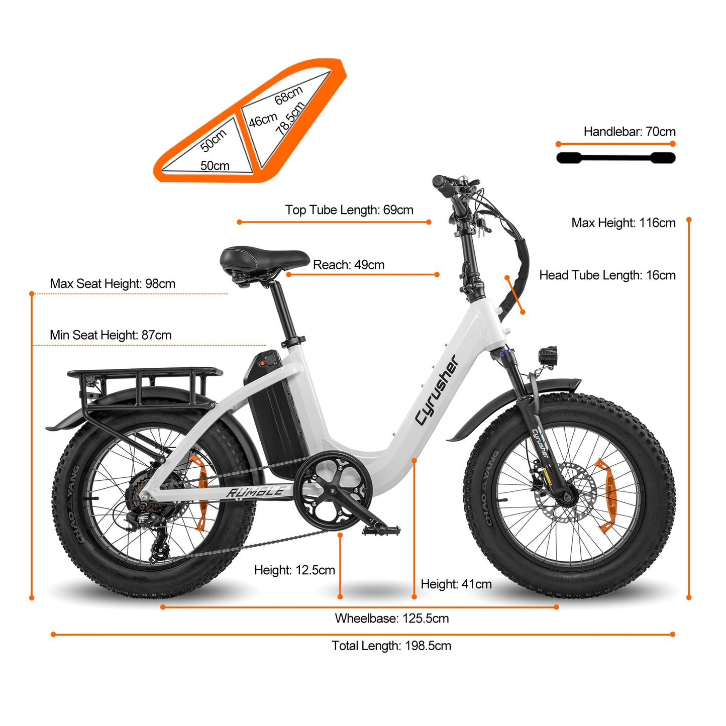 Rumble Step-Through Ebike | 500W, 48V 18Ah