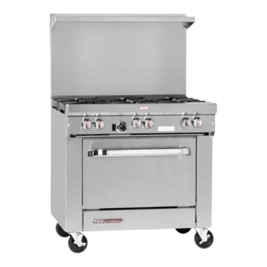 Southbend  S-Series, Gas Range , 36", 24" Manual Griddle, 2 Non-Clog Burners With Standard Oven Base, 139,000 Btu - S36D-2G/T