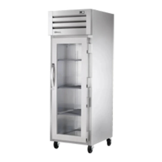 True 27 1/2" Spec Series Stainless Steel Reach-In Refrigerator 1 Right Hinge Glass Door, Silver, 115v/1ph -  STR1R-1G-HC