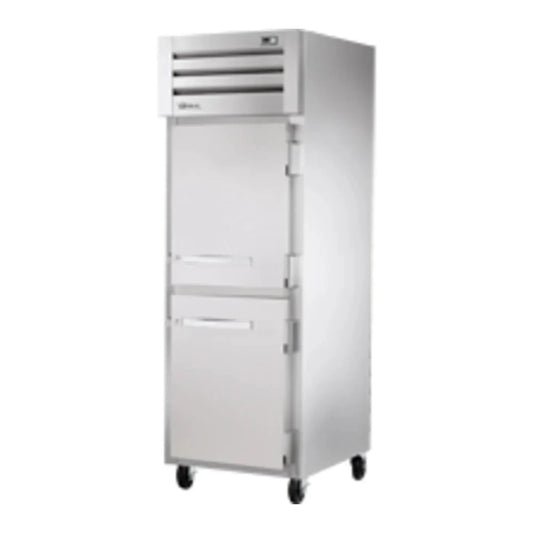 True 27 1/2" Spec Series Stainless Steel  Reach-In Refrigerator with One Section and 2 Right Hinge Solid Doors, Silver, 115v/1ph -  STR1R-2HS-HC