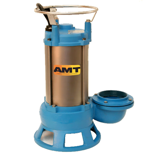 AMT 3" NPT Submersible Shredder Sewage Pump, 225 GPM, 2HP 3 Phase 460 VAC 60 Hz Motor, S/C Seal, Cast Iron /SS - 576C-95
