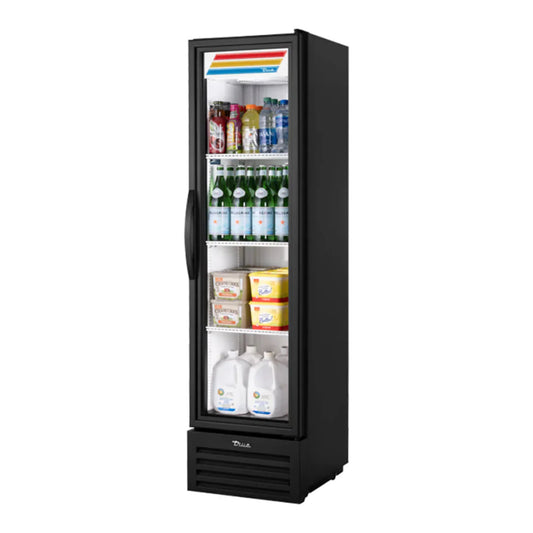 True 19 1/4" Aluminum One Section Reach In Refrigerator, 1 Right Hinge Glass Door, 115v/1ph -  T-11G-HC-TSL01