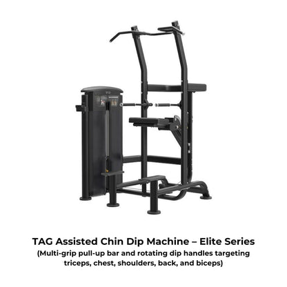 TAG Fitness Elite Chin/Dip Assist Machine - Elite - Chin Dip Assist