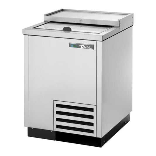 True 24" TD/GC Series Galvanized Steel Forced Air Bottle Cooler Holds (108) 12 oz Bottles, Lid Locks,115v 115v/1ph - TD-24-7-S-HC