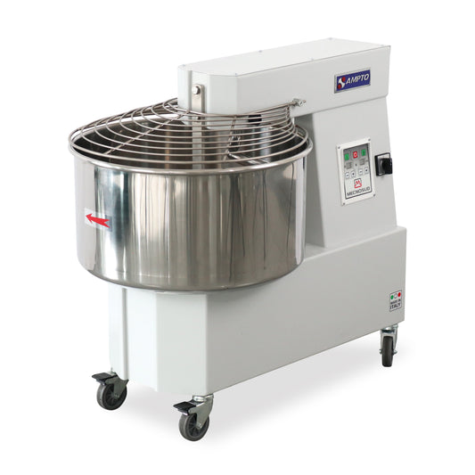 AMPTO TS44MD Spiral Mixer 66 Lbs. 52 L (55 Qt) Flour Cap. 2 Speeds. 220V/60-50/1 - TS44MD