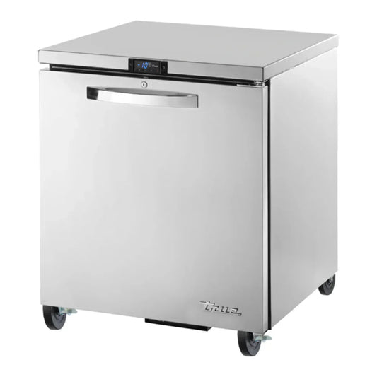 True 28" TUC/TWT Series Stainless Steel and Aluminum Undercounter Freezer with 1 Section & 1 Right Hinge Door, 115v/1ph - TUC-27F-HC