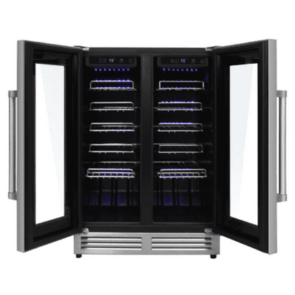Thor Kitchen Appliance Package - 48 in. Gas Range, Range Hood, Refrigerator, Dishwasher, Wine Cooler, Microwave, AP-LRG4807U-W-6