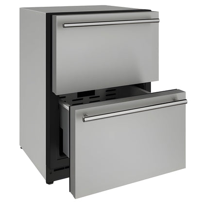 U-Line - 24" 2000 Series Refrigerator Drawers - 2224DWR -U-2224DWRS-00A