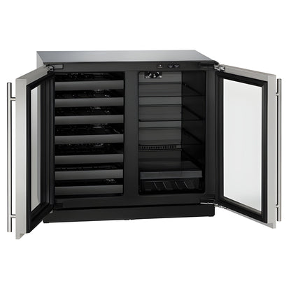U-Line - 36" 3000 Series Beverage Center - U-3036BVWC - U-3036BVWCINT-00B