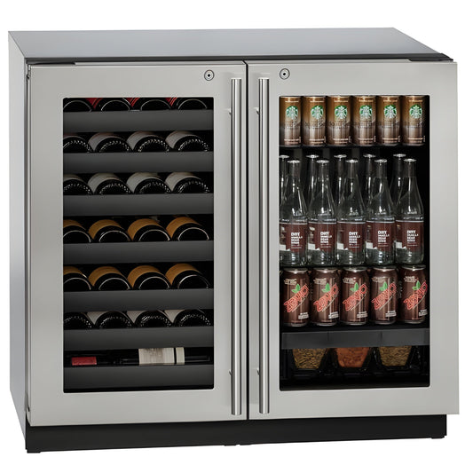 U-Line - 36" 3000 Series Beverage Center - U-3036BVWC - U-3036BVWCINT-00B