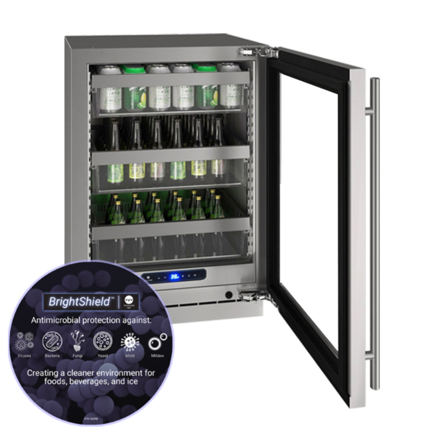U-Line - 24" 5 Class Slide & Secure Refrigerator - HRE524 - UHRE524-SG81A