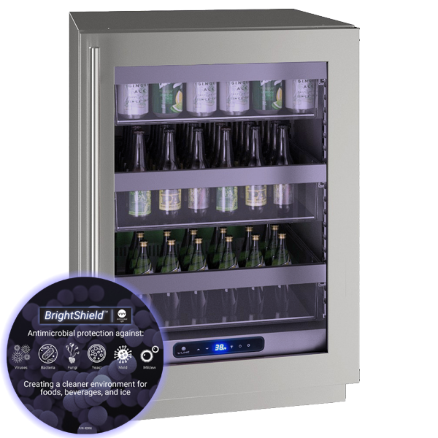 U-Line - 24" 5 Class Slide & Secure Refrigerator - HRE524 - UHRE524-SG81A