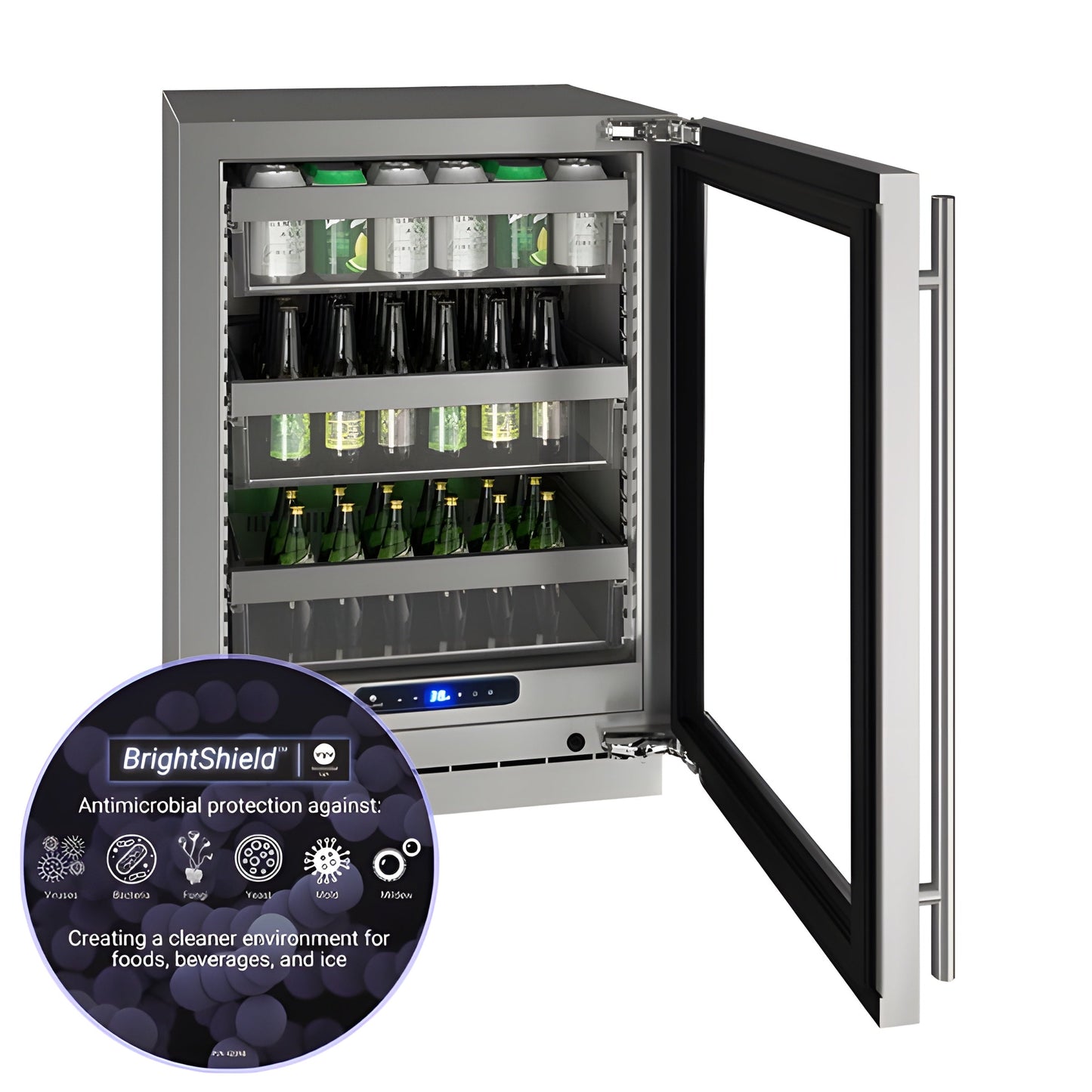 U-Line - 24" 5 Class Slide & Secure™ Refrigerator - HRE524 - UHWC524-SG01A