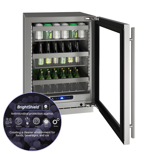 U-Line - 24" 5 Class Slide & Secure™ Refrigerator - HRE524 - UHWC524-SG01A