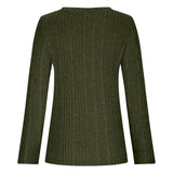 Green Long Sleeve Lightweight Sweaters for Women